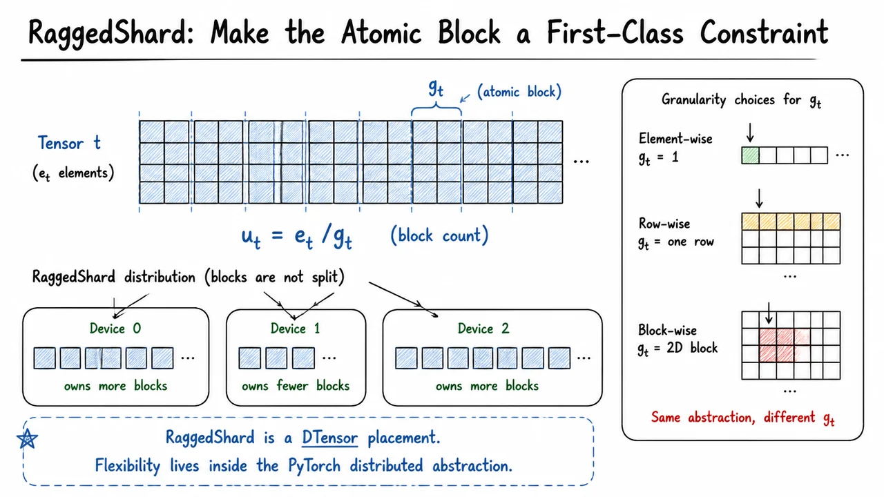 RaggedShard: Make the Atomic Block a First-Class Constraint