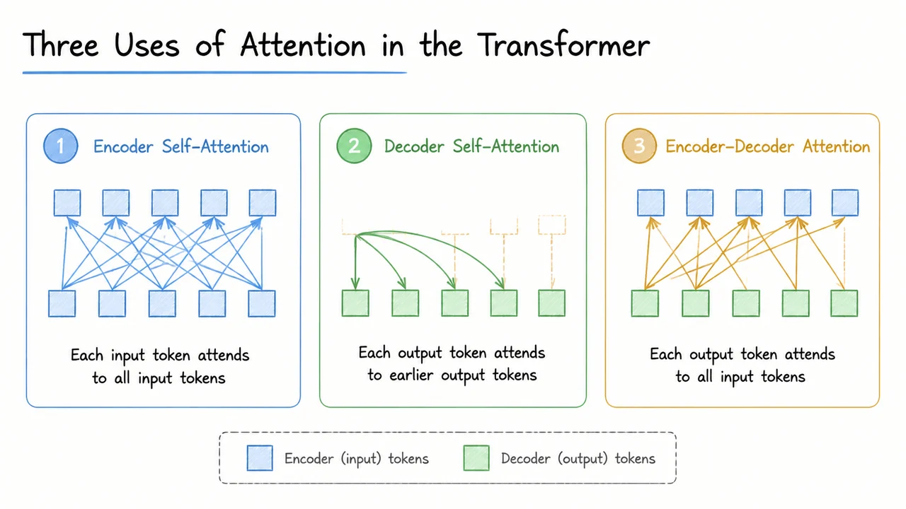 8. Three Uses of Attention in the Transformer