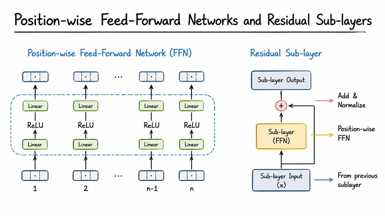9. Position-wise Feed-Forward Networks and Residual Sub-layers