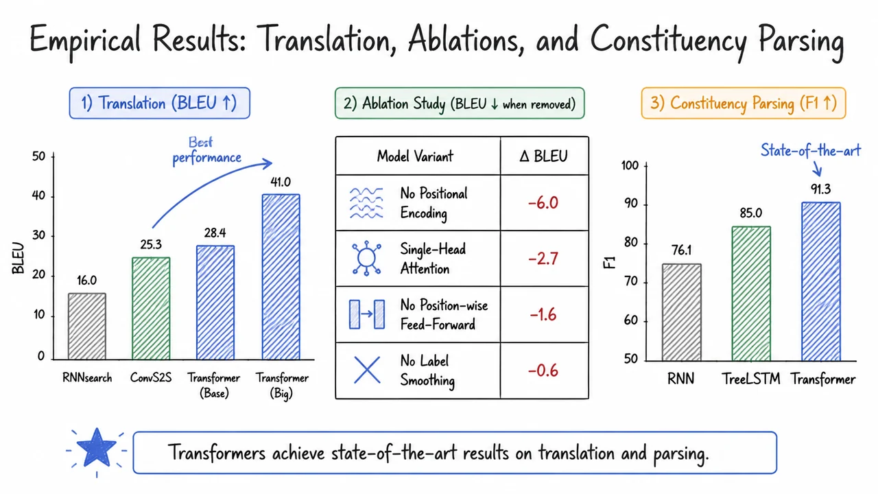 14. Empirical Results: Translation, Ablations, and Constituency Parsing