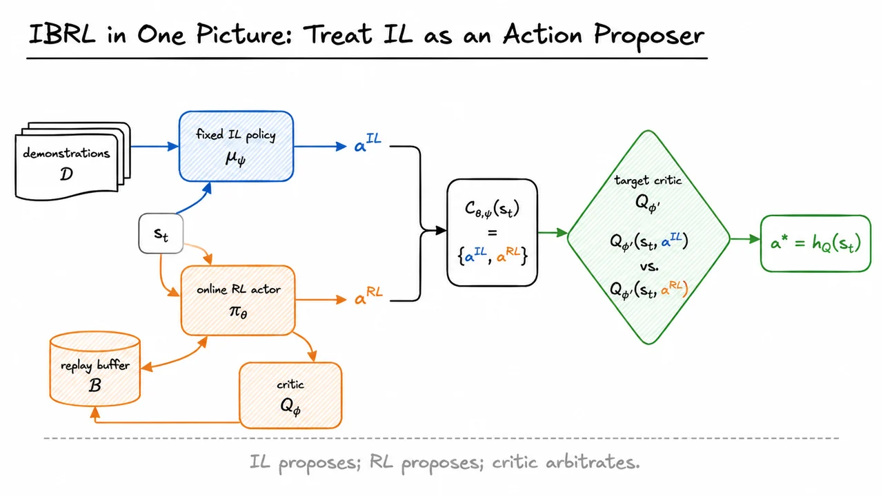 3. IBRL in One Picture: Treat IL as an Action Proposer