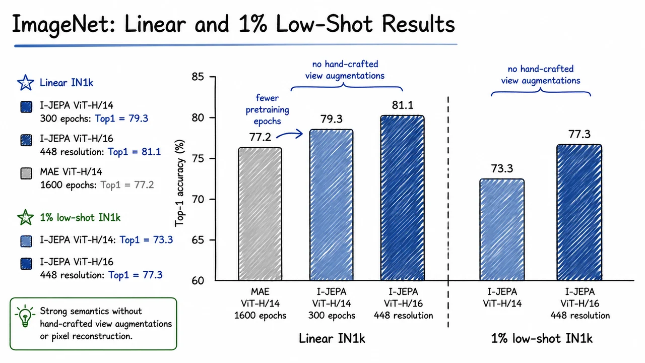 19. ImageNet: Linear and 1% Low-Shot Results