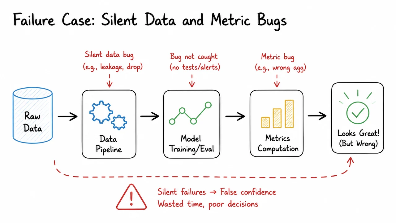 3. Failure Case: Silent Data and Metric Bugs