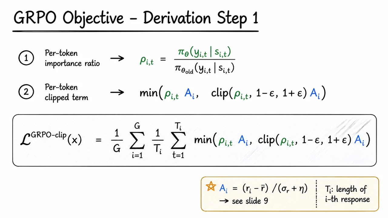 10. GRPO Objective – Derivation Step 1