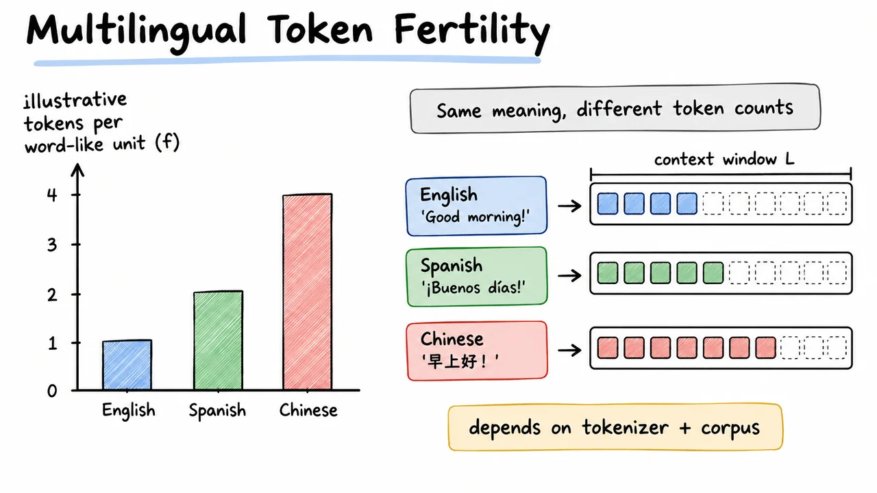 Multilingual Token Fertility