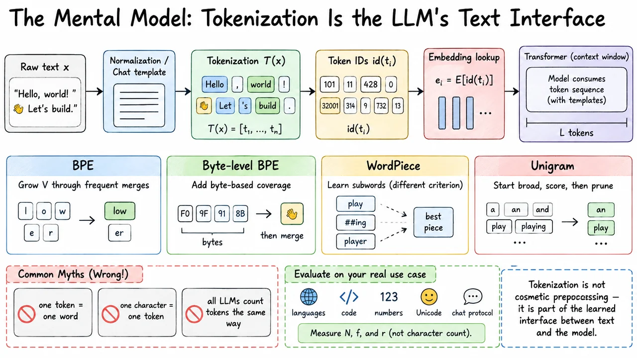 The Mental Model: Tokenization Is the LLM's Text Interface