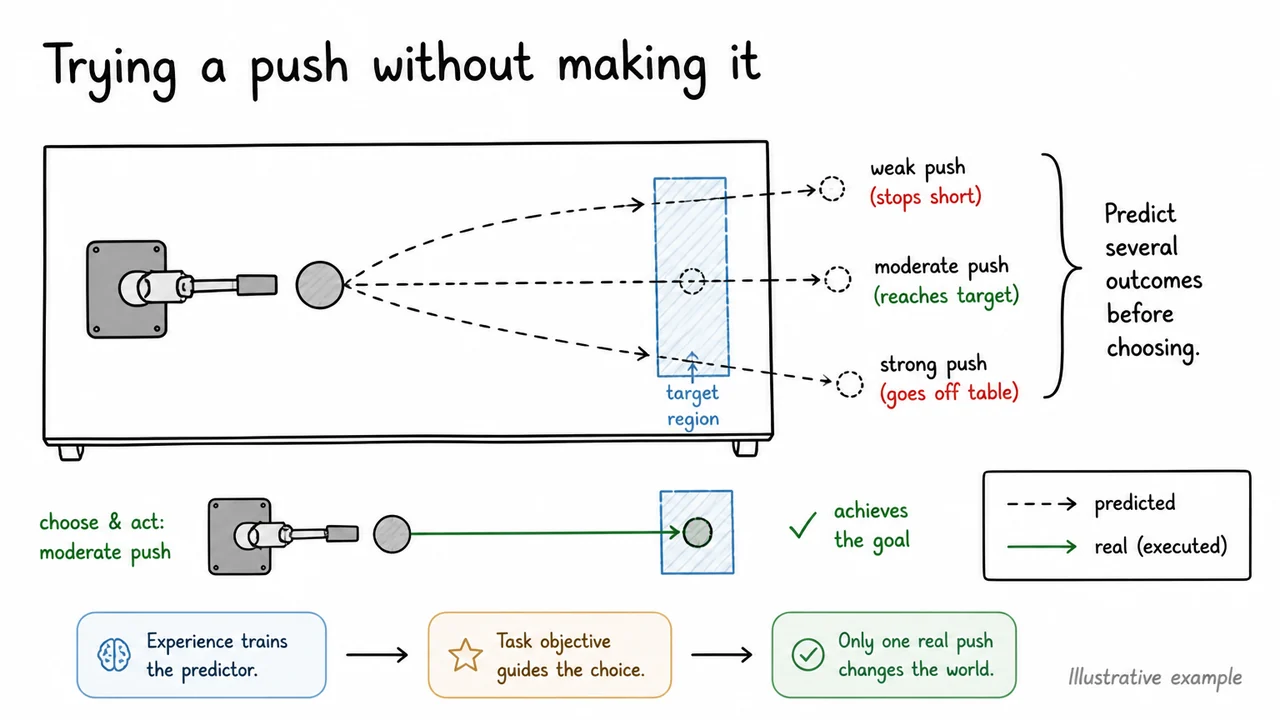 Trying a push without making it