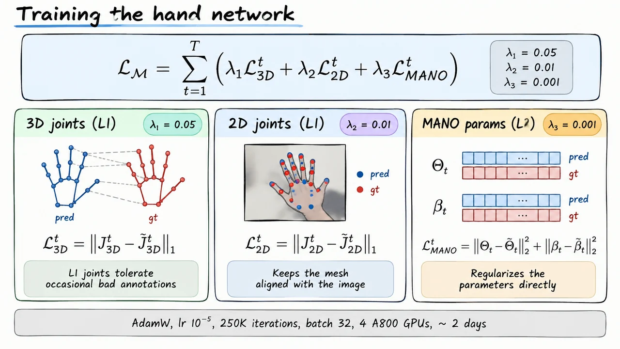 Training the hand network