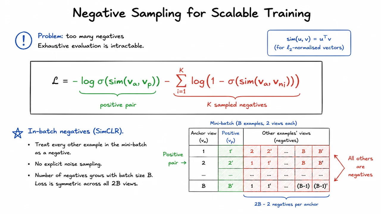 5. Negative Sampling for Scalable Training