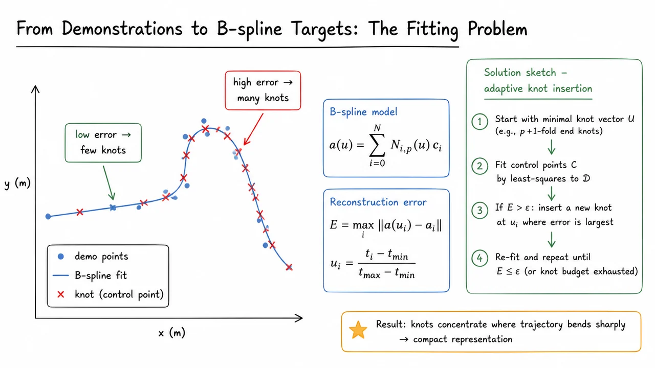7. From Demonstrations to B‑spline Targets: The Fitting Problem