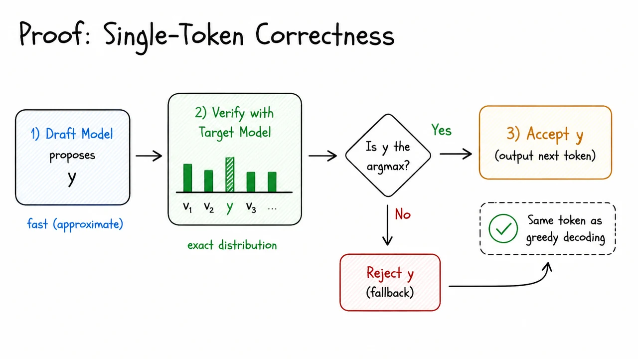 8. Proof: Single‑Token Correctness