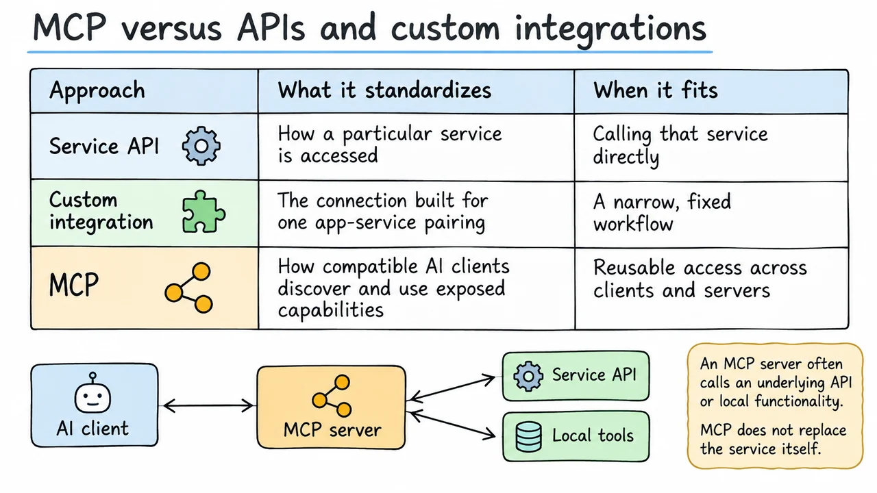MCP versus APIs and custom integrations