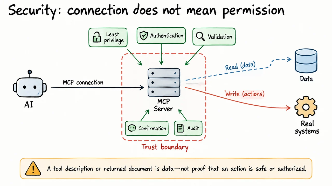 Security: connection does not mean permission