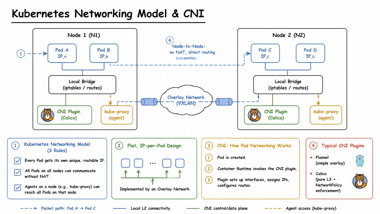 9. Kubernetes Networking Model & CNI