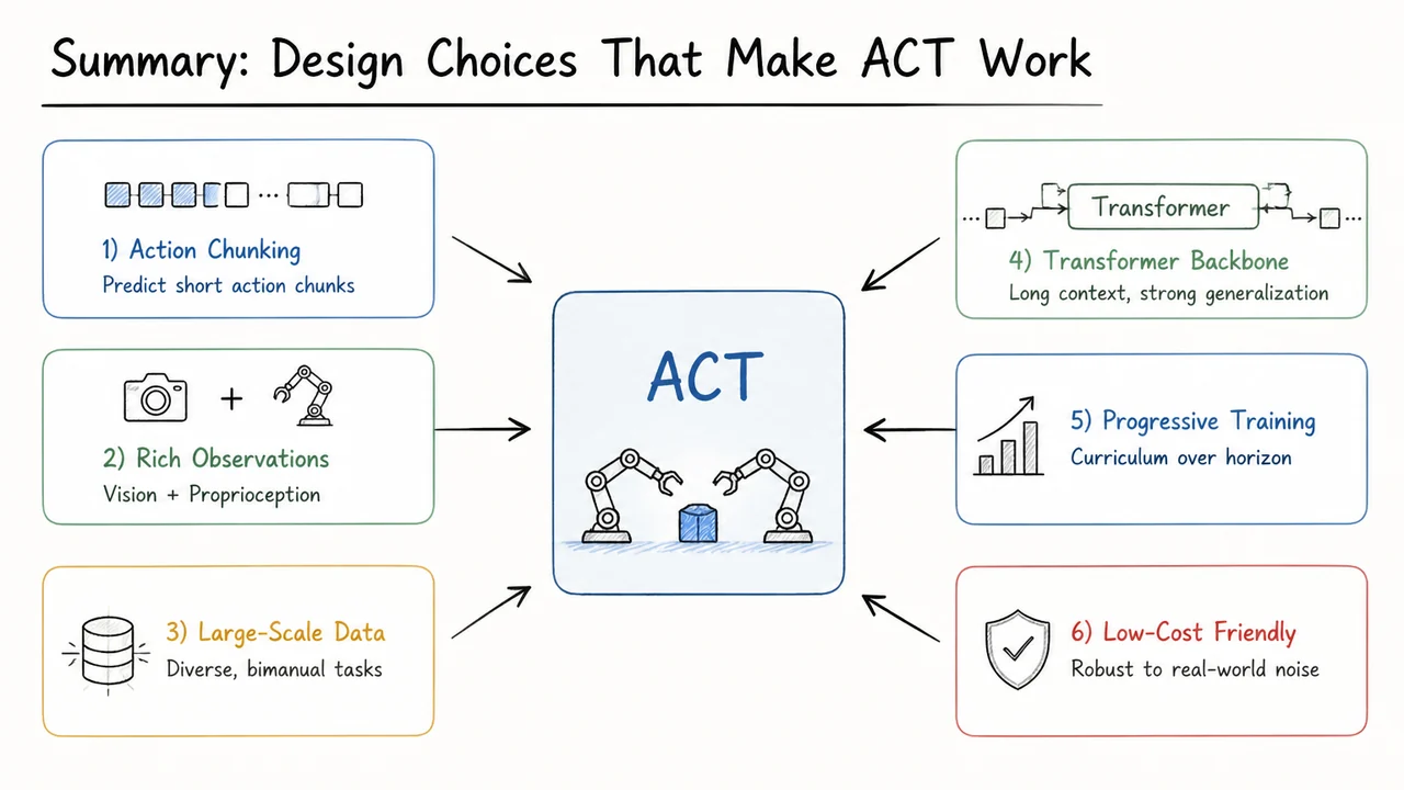15. Summary: Design Choices That Make ACT Work