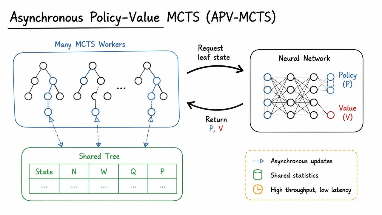 11. Asynchronous Policy-Value MCTS (APV-MCTS)