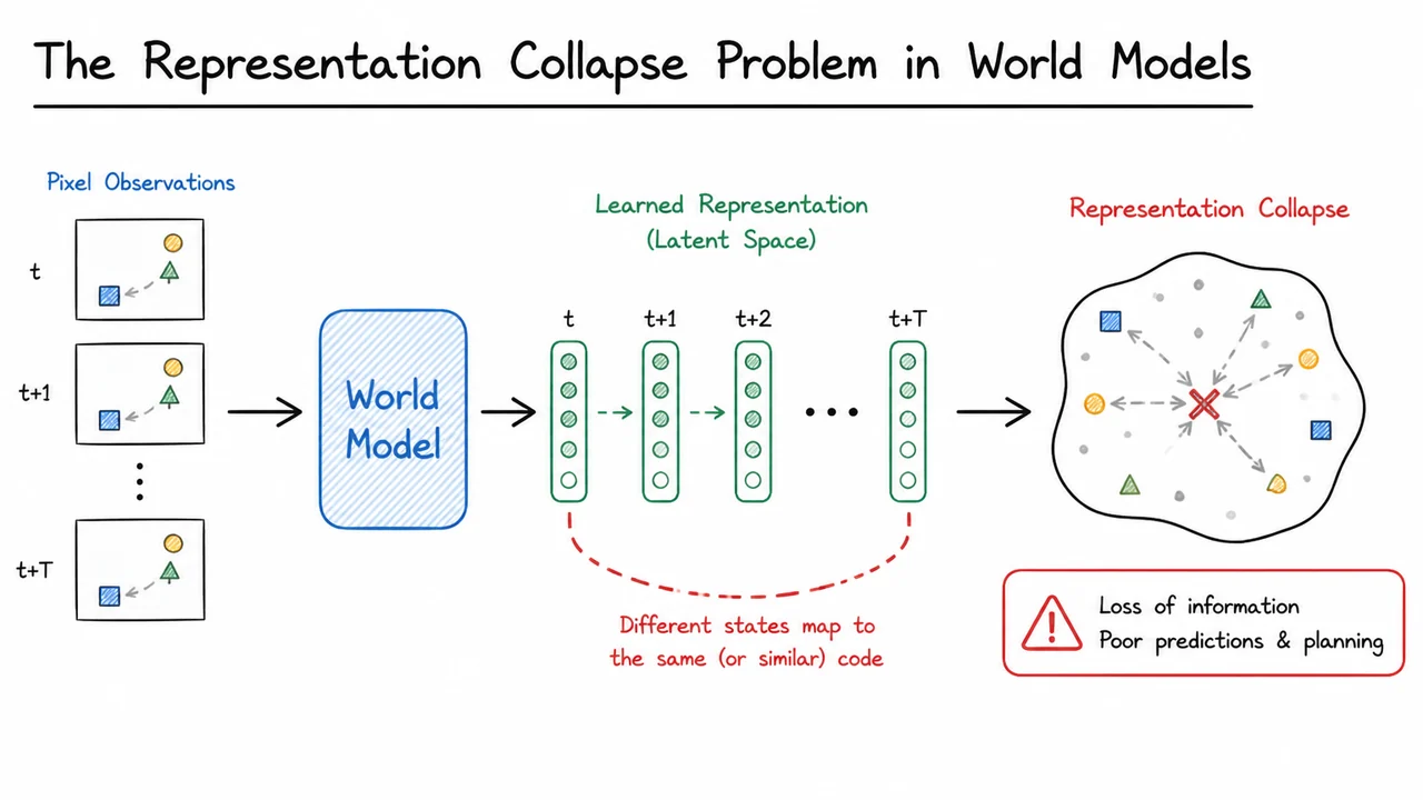 1. The Representation Collapse Problem in World Models