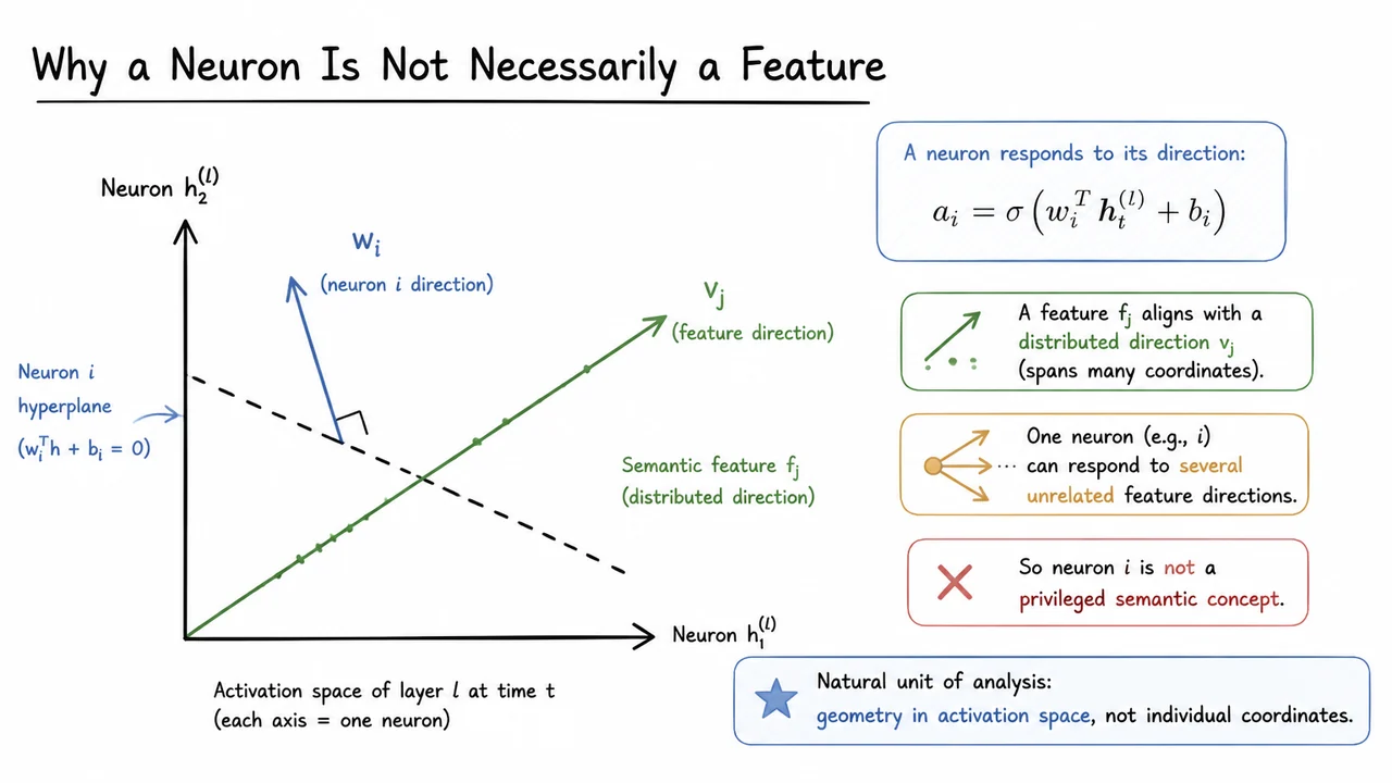 Why a Neuron Is Not Necessarily a Feature