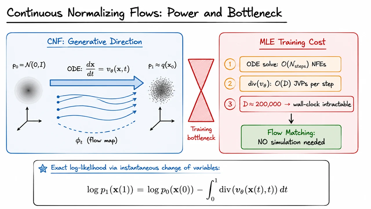 18. Continuous Normalizing Flows: Power and Bottleneck
