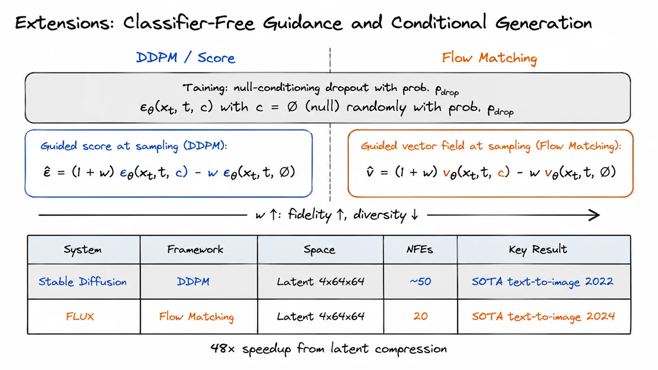 27. Extensions: Classifier-Free Guidance and Conditional Generation