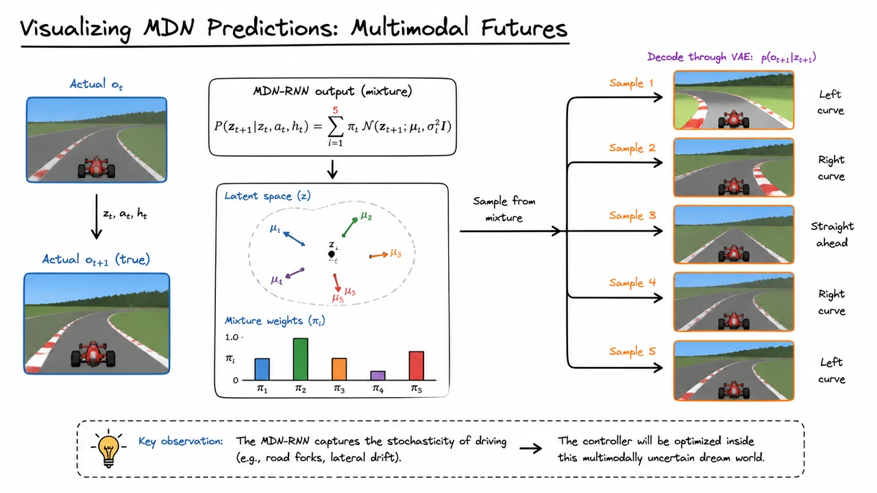 16. Visualizing MDN Predictions: Multimodal Futures